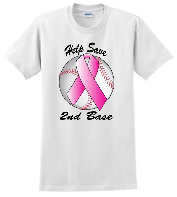 Join The Fight Shirt, Help Save Secound Base Tees, Breast Cancer Tees, T's Pink Ribbon